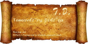 Temesváry Diána névjegykártya